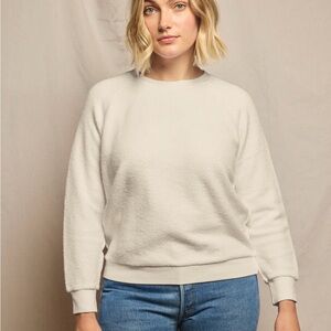 perfectwhitetee Ziggy Women's inside out Crew Neck Sweatshirt. Medium. Sugar.